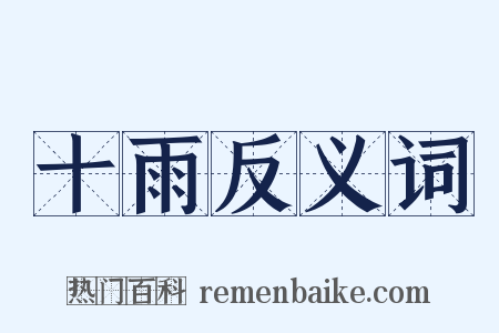 十雨反义词是什么意思的图片